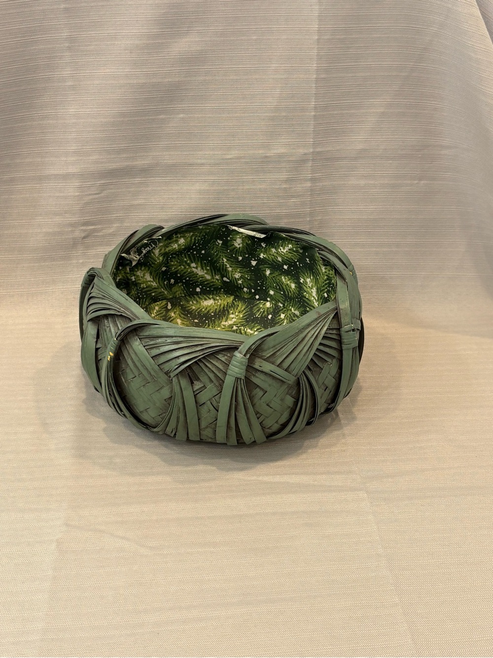 Marjolein Bastien Green Decorative Basket - Home Accents. Rare